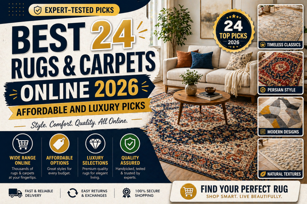 BEST 24 RUGS & CARPETS ONLINE 2026 AFFORDABLE AND LUXURY PICKS(Expert-Tested Picks)