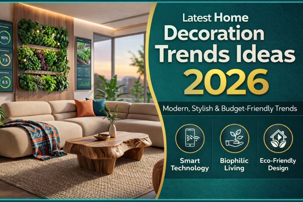 Latest Home Decoration Trends Ideas 2026( Modern, Stylish & Budget-Friendly Trends)