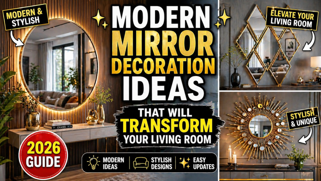 Modern Mirror Decoration Ideas That Will Transform Your Living Room (2026 Guide)