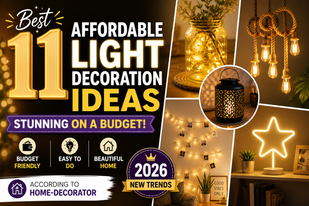 Best 11 Affordable Light Decoration Ideas Stunning on a Budget 2026 (According to Home-Decorator)