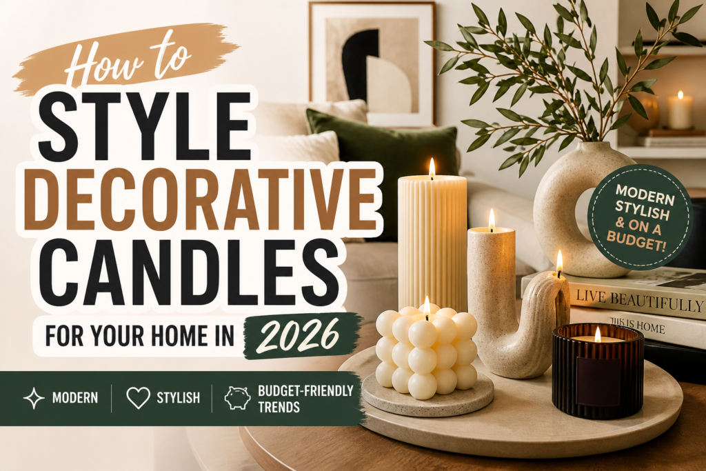 How to Style Decorative Candles for your home in 2026 (Modern, Stylish & Budget-Friendly Trends)