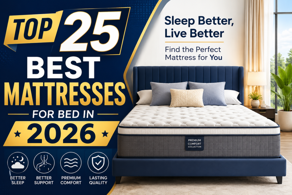 Top 25 Best Mattresses for Bed in 2026 Sleep Better, Live Better — Find the Perfect Mattress for You