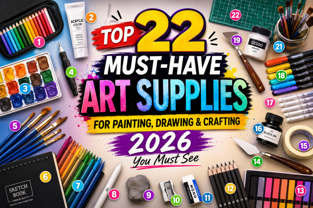 Top 22 Must-Have Art Supplies for Painting, Drawing & Crafting 2026 You Must See