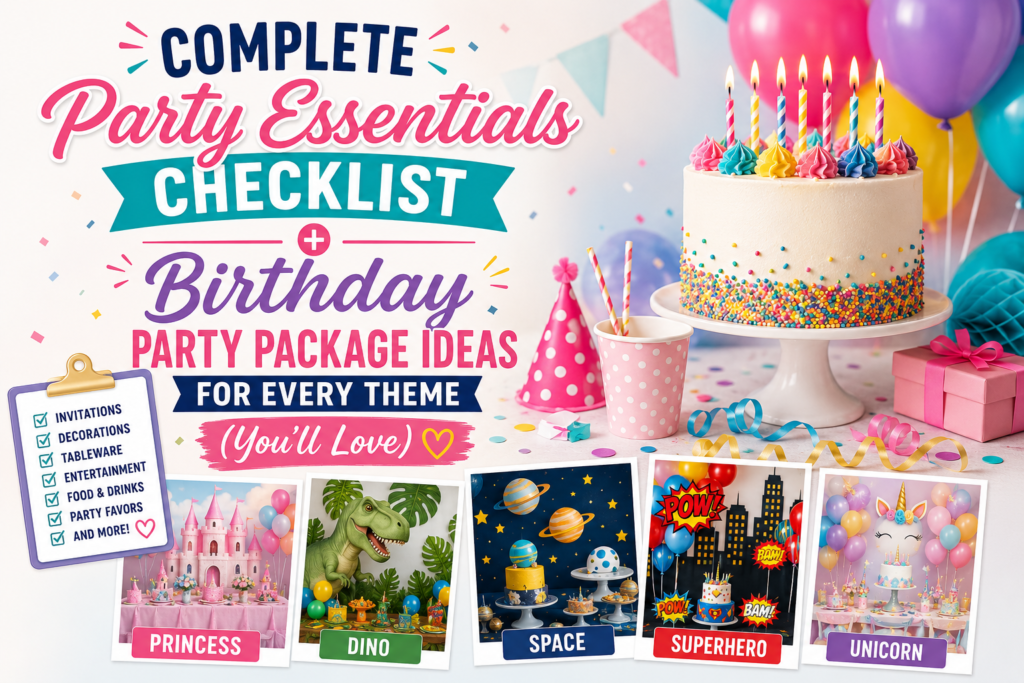 Complete Party Essentials Checklist and Birthday Party Package Ideas for Every Theme (You’ll Love)