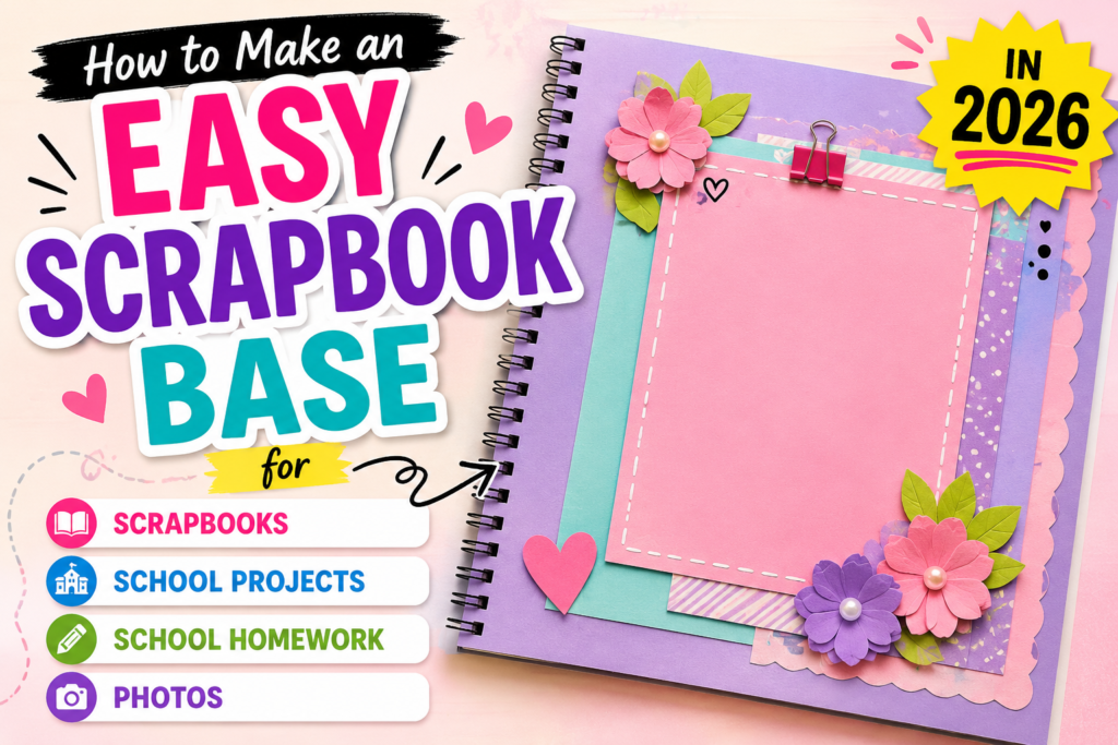 How to Make an Easy Scrapbook Base for Scrapbooks, School Projects, School Homework, and Photos in 2026