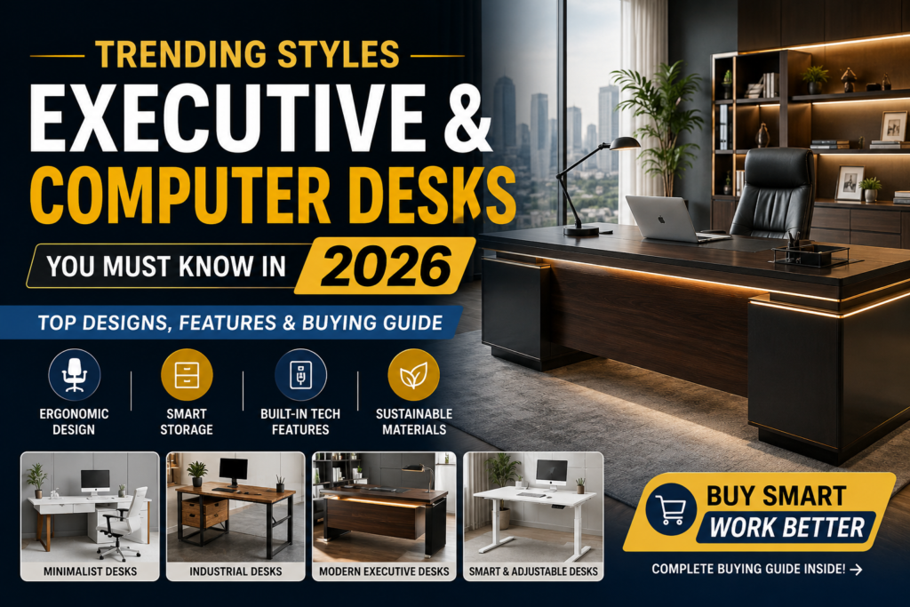 Trending Styles Executive & Computer Desks You Must Know in 2026 – Top Designs, Features & Buying Guide