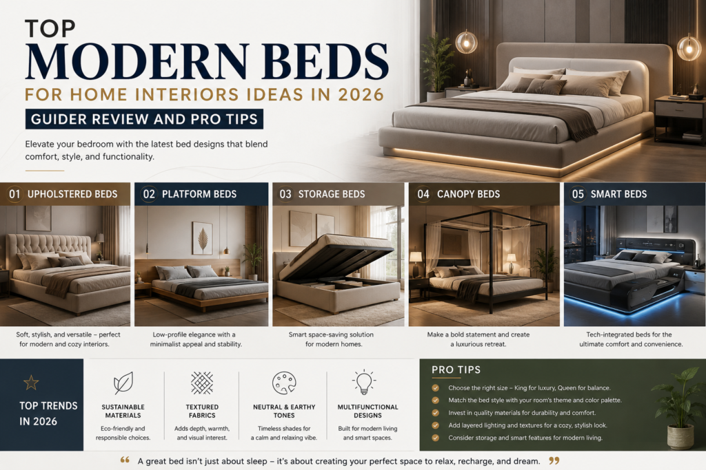 Top Modern Beds for Home Interiors Ideas in 2026 (Guider Review and Pro Tips)